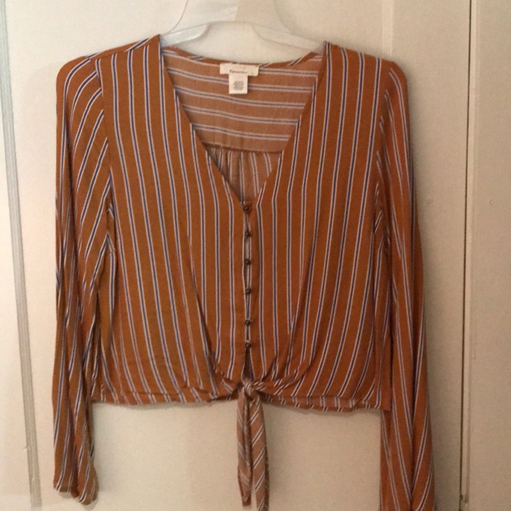 Striped button up blouse